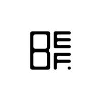 bef letter logo design criativo com gráfico vetorial, bef logotipo simples e moderno. vetor