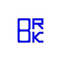 design criativo do logotipo da letra brk com gráfico vetorial, logotipo simples e moderno da brk. vetor