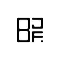 design criativo do logotipo da carta bjf com gráfico vetorial, logotipo simples e moderno bjf. vetor