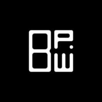 design criativo do logotipo da carta bpw com gráfico vetorial, logotipo simples e moderno bpw. vetor