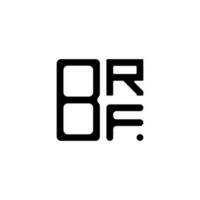 brf letter logo design criativo com gráfico vetorial, brf logotipo simples e moderno. vetor