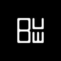 design criativo do logotipo da carta buw com gráfico vetorial, logotipo simples e moderno. vetor