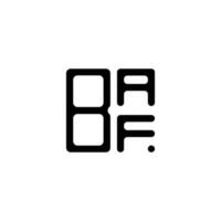 design criativo do logotipo da letra baf com gráfico vetorial, logotipo simples e moderno do baf. vetor