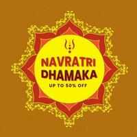 navratri dhamaka poster Projeto com mandala padronizar. vetor