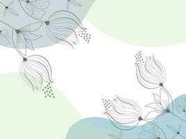 rabisco estilo floral abstrato fundo com cópia de espaço. vetor