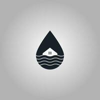 inundar ícone logotipo vetor