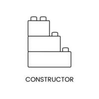 construtor para crianças ou bebê linha ícone dentro vetor, ilustração para crianças conectados loja. vetor