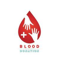 logotipo doação de sangue vetor