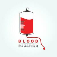 logotipo doação de sangue vetor