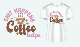 café SVG t camisa Projeto vetor