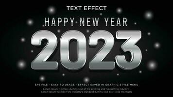 cromada 3d editável texto efeito com 2023 conceito vetor