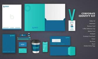 corporativo identidade kit Incluindo pasta a4, papel timbrado, identidade cartão, descartável café xícara, bloco de anotações, envelope, caneta dirigir e Smartphone etc. vetor