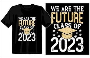 graduação vintage camiseta Projeto vetor, Parabéns graduados classe do 2023 vetor