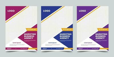 moderno o negócio marketing agência 1 página folheto e folheto Projeto vetor