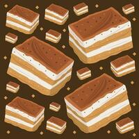 doce Tiramisu bolo vetor ilustração para gráfico Projeto e decorativo elemento