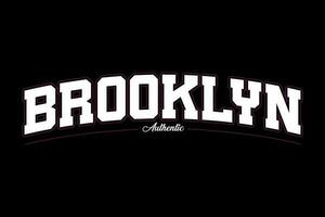 Brooklyn Projeto vetor tipografia time do colégio para impressão t camisa
