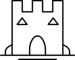 medieval castelo ícone vetor ilustração