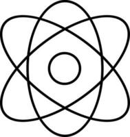 átomos ícone vetor ilustração