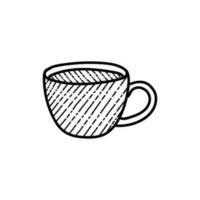 vidro caneca café linha arte logotipo vetor