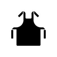 ícone de glifo preto de avental médico vetor
