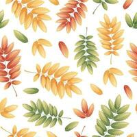 desatado padronizar com outono folhas em fundo. ótimo para tecido, papel de parede, invólucro papel, etc. vetor