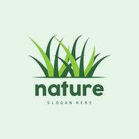 verde Relva logotipo, natureza plantar vetor, agricultura folha simples projeto, modelo ícone ilustração vetor