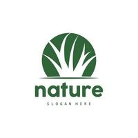 verde Relva logotipo, natureza plantar vetor, agricultura folha simples projeto, modelo ícone ilustração vetor