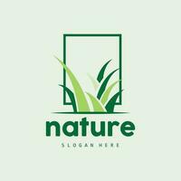 verde Relva logotipo, natureza plantar vetor, agricultura folha simples projeto, modelo ícone ilustração vetor