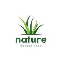 verde Relva logotipo, natureza plantar vetor, agricultura folha simples projeto, modelo ícone ilustração vetor