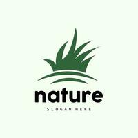 verde Relva logotipo, natureza plantar vetor, agricultura folha simples projeto, modelo ícone ilustração vetor