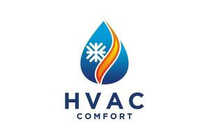 hvac logotipo projeto, aquecimento ventilação e ar condicionamento, hvac logotipo pacote modelo. vetor