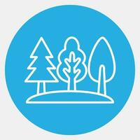 ícone floresta. acampamento e aventura elementos. ícones dentro azul volta estilo. Boa para impressões, cartazes, logotipo, anúncio, infográficos, etc. vetor