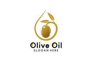 Oliva óleo logotipo Projeto com criativo luxo solta conceito vetor