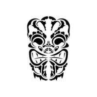 padronizar mascarar. Preto tatuagem dentro a estilo do a antigo tribos. maori estilo. vetor ilustração isolado em branco fundo.