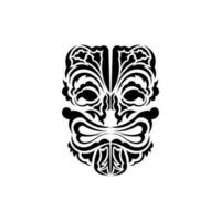tribal mascarar. tradicional totem símbolo. Preto ornamento. vetor isolado em branco fundo.