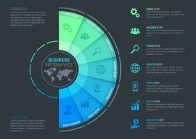 infográficos modelo do o negócio degrau gráfico vetor