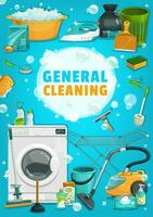 lavando, família e limpeza Ferramentas vetor