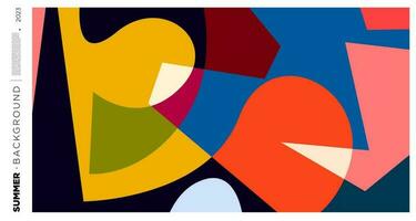 vetor abstrato colorida dinâmico geométrico padronizar fundo ilustração para verão 2023