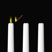 vetor ilustração do velas aceso com fósforos