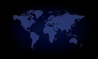 pontilhado linha mundo mapa, tecnologia fundo vetor