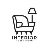 interior logotipo Projeto casa decoração sofá cadeira mobília conceito esboço estilo vetor