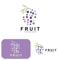 uva logotipo, Fazenda fruta vetor, fresco roxa fruta projeto, uva produtos ícone, fruta fazer compras vetor