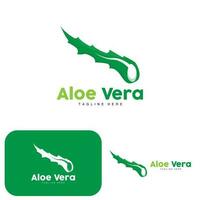 aloés vera logotipo, verde plantar projeto, tradicional remédio e pele Cuidado plantar vetor, cabelo Cuidado, símbolo ícone ilustração vetor