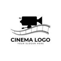 cinema logotipo vetor modelo em branco fundo