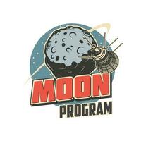 lua programa, orbital estação e espaço planeta vetor