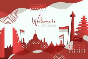 bem-vinda para Indonésia vetor fundo