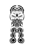 maori estilo face. tatuagem padrões. plano estilo. vetor ilustração.