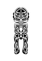 face dentro tradicional tribal estilo. tatuagem padrões. plano estilo. vetor ilustração.