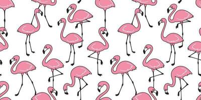 flamingo desatado padronizar vetor Rosa flamingos exótico pássaro tropical cachecol isolado telha fundo repetir papel de parede desenho animado ilustração rabisco