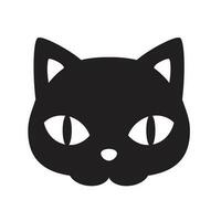 gato vetor ícone dia das Bruxas logotipo gatinho desenho animado personagem ilustração face cabeça Preto chita grampo arte gráfico